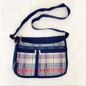 LeSportSac Deluxe Everyday Bag Navy Plaid